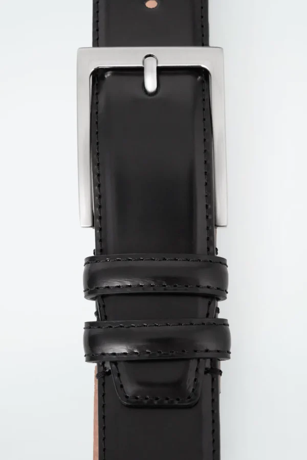 COS LEATHER BELT BLACK New