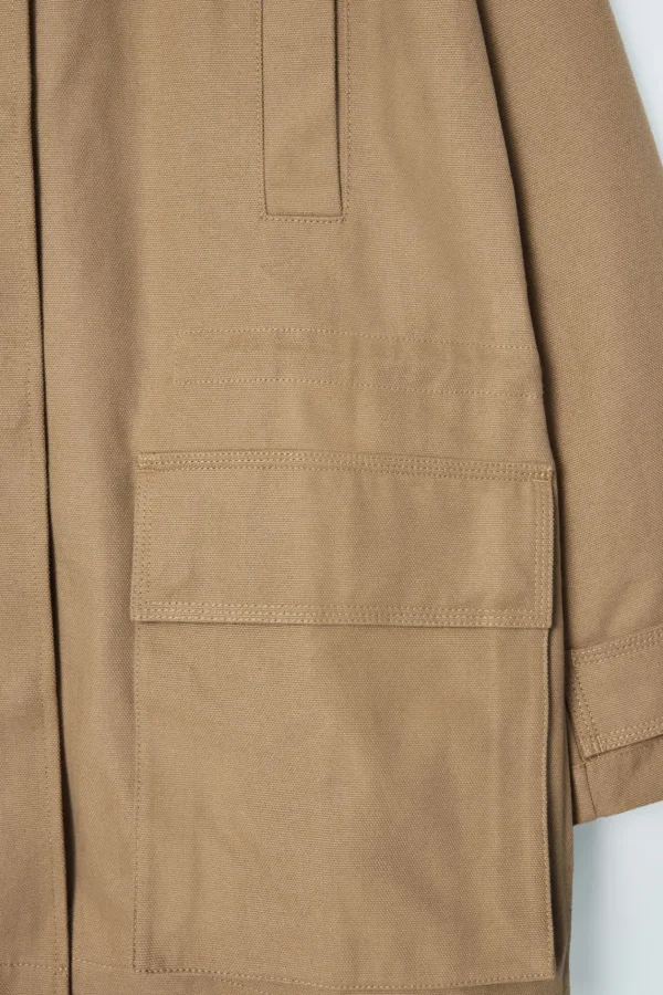 COS LEATHER-COLLAR FIELD JACKET CAMEL Fashion