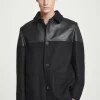 COS LEATHER-PANELED DONKEY JACKET BLACK Fashion