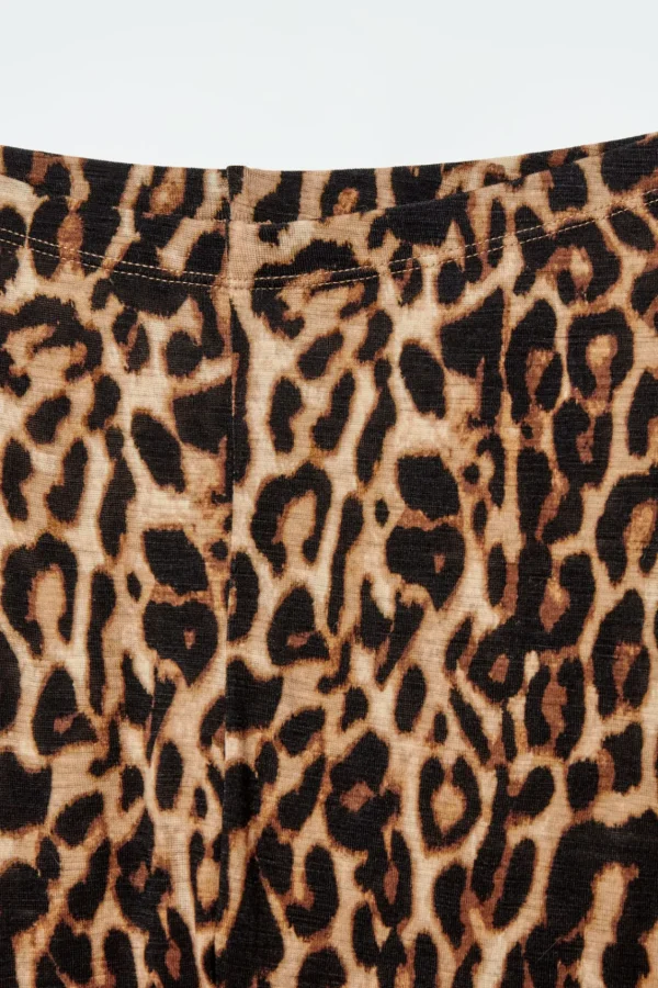 COS LEOPARD-PRINT MERINO WOOL LEGGINGS LEOPARD PRINT Discount