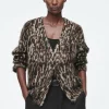 COS -PRINT MOHAIR-BLEND CARDIGAN LEOPARD Best