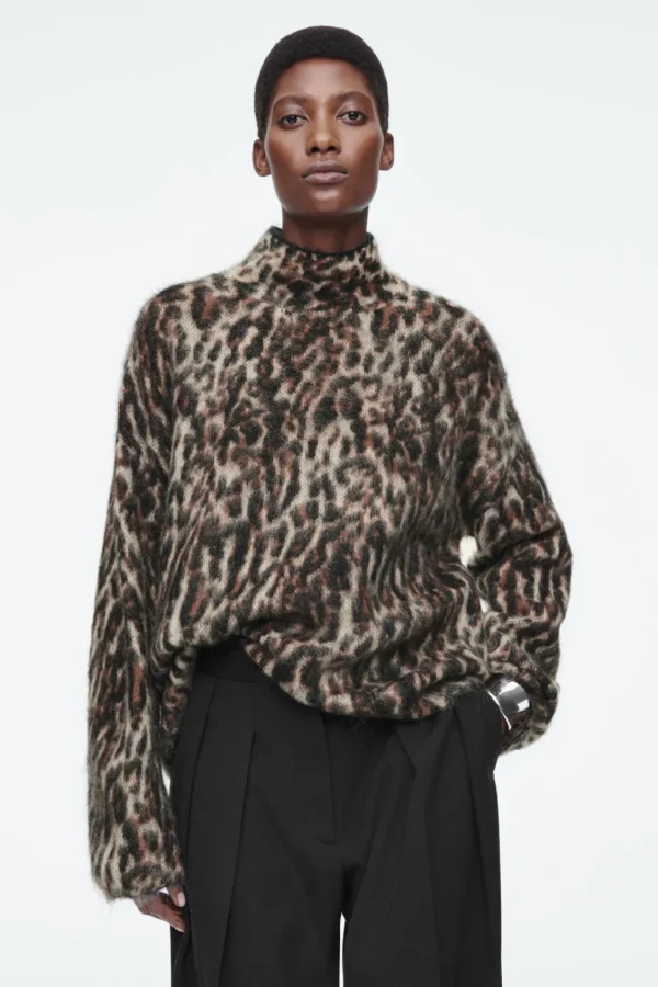 COS -PRINT MOHAIR-BLEND SWEATER LEOPARD Store