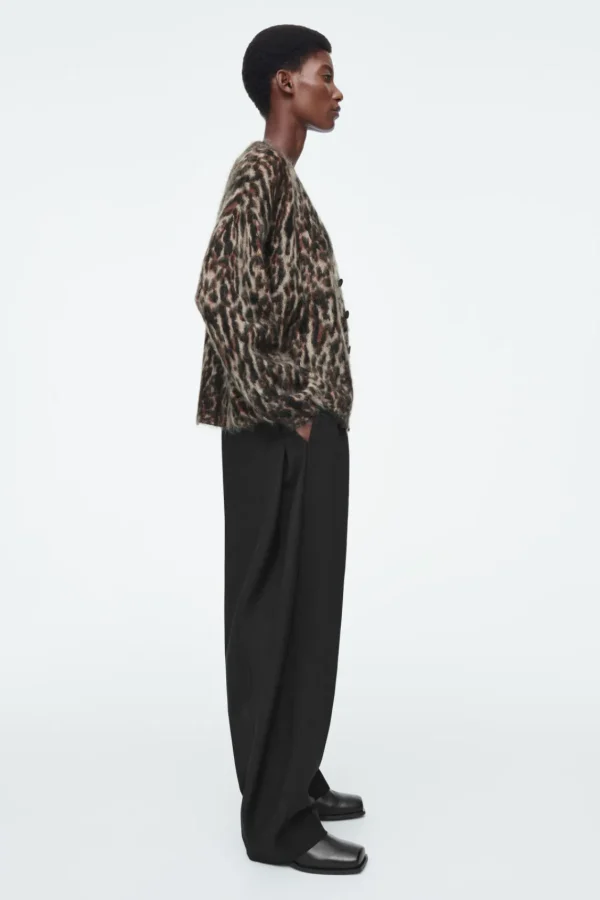 COS -PRINT MOHAIR-BLEND CARDIGAN LEOPARD Best