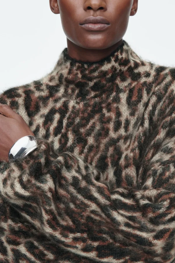 COS -PRINT MOHAIR-BLEND SWEATER LEOPARD Store