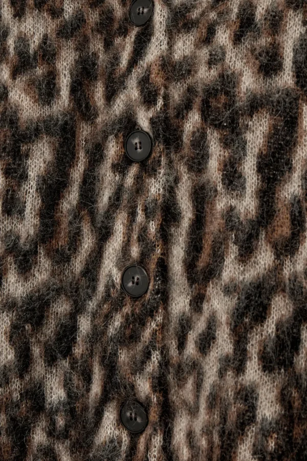 COS -PRINT MOHAIR-BLEND CARDIGAN LEOPARD Best