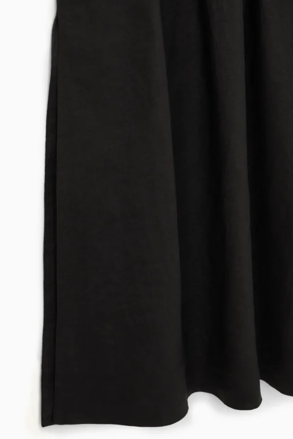 COS LINEN A-LINE MAXI SKIRT BLACK Shop