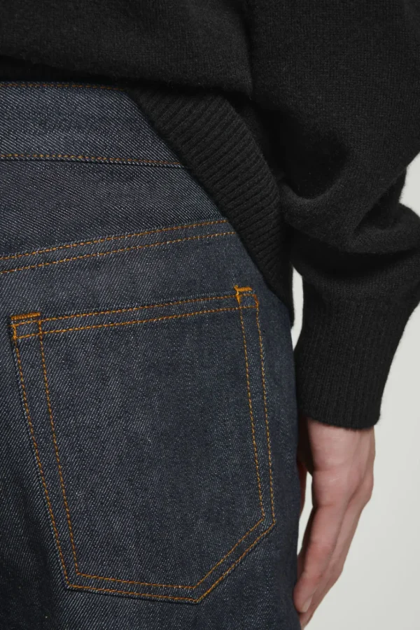 COS MARGIN RAW SELVEDGE TAPERED JEANS INDIGO Best