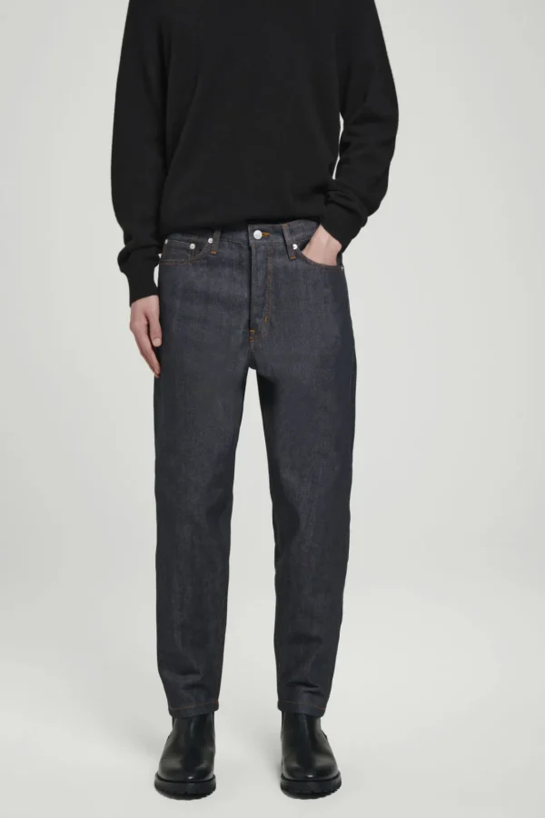 COS MARGIN RAW SELVEDGE TAPERED JEANS INDIGO Best