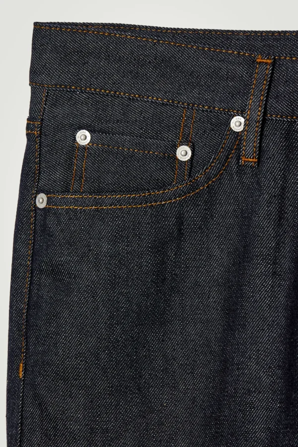 COS MARGIN RAW SELVEDGE TAPERED JEANS INDIGO Best