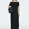 COS MERINO WOOL BARDOT DRESS BLACK Fashion