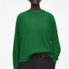 COS MERINO WOOL CREW-NECK JUMPER DARK GREEN Discount