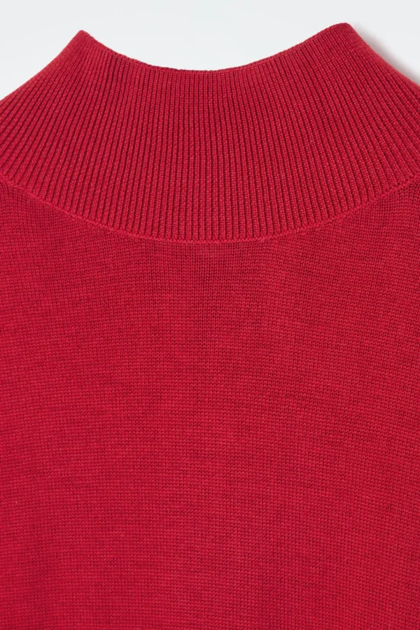 COS MERINO WOOL TURTLENECK DRESS RED Online