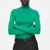 COS MERINO WOOL TURTLENECK TOP GREEN Store