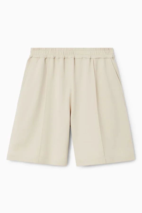 COS MID-WEIGHT JERSEY SHORTS ECRU Hot