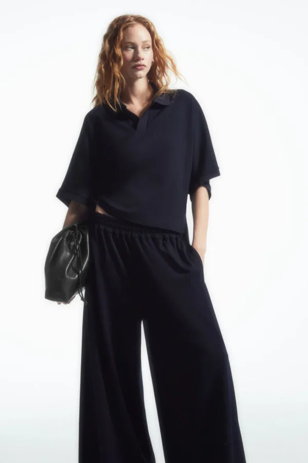 COS MILANO-KNIT CULOTTES NAVY BLUE Cheap