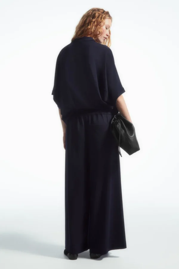 COS MILANO-KNIT CULOTTES NAVY BLUE Cheap