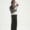 COS MÉLANGE KNITTED DRAWSTRING CROSSBODY BLACK / OFF-WHITE Online