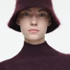 COS MOHAIR BUCKET HAT BURGUNDY Best