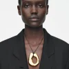 COS MOLTEN PENDANT NECKLACE GOLD New