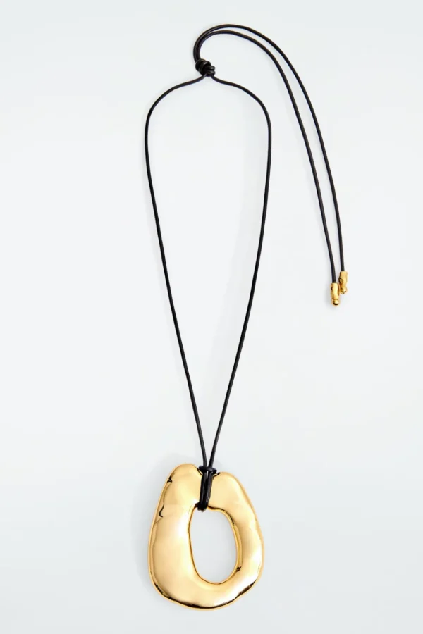 COS MOLTEN PENDANT NECKLACE GOLD New