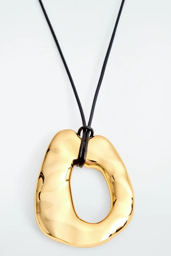 COS MOLTEN PENDANT NECKLACE GOLD New