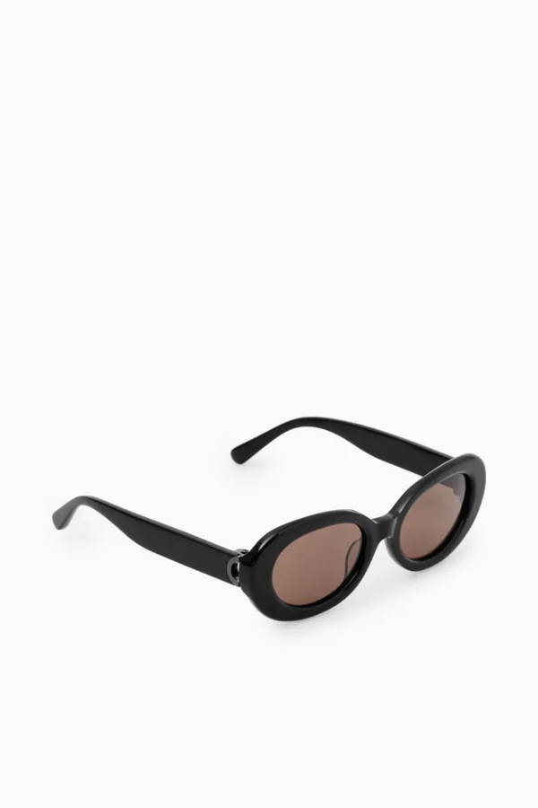 COS OVAL SUNGLASSES - ROUND BLACK Discount