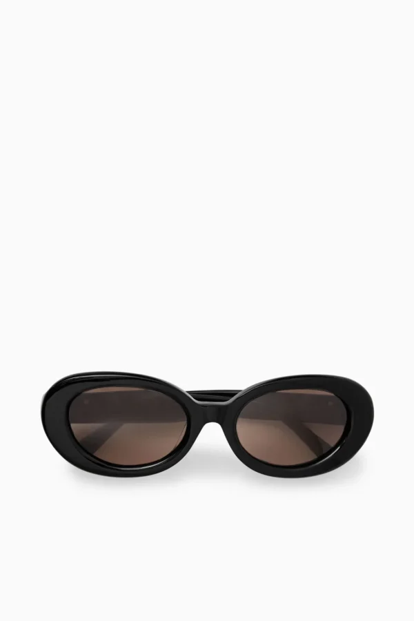 COS OVAL SUNGLASSES - ROUND BLACK Discount