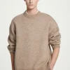 COS OVERSIZED ALPACA-BLEND SWEATER BEIGE MÉLANGE Discount