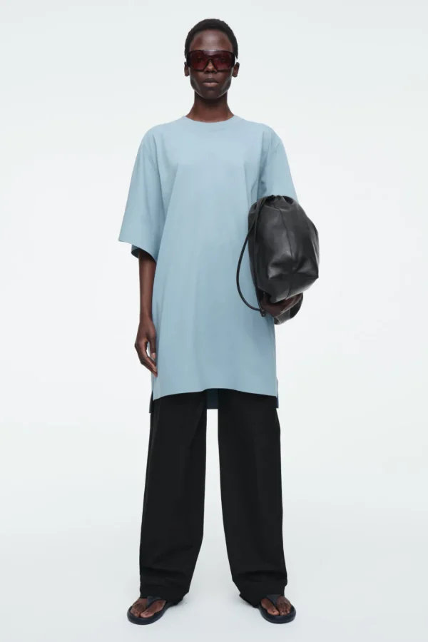 COS OVERSIZED BOXY T-SHIRT LIGHT BLUE Sale