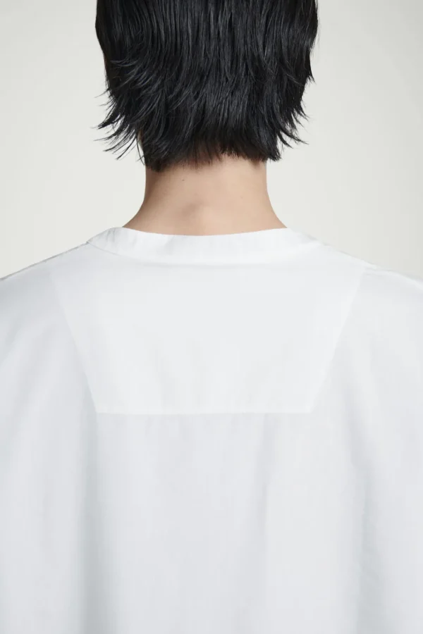 COS OVERSIZED COCOON COTTON SHIRT WHITE Flash Sale