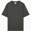 COS OVERSIZED COTTON T-SHIRT WASHED GRAY Sale