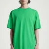 COS OVERSIZED COTTON T-SHIRT GREEN Discount