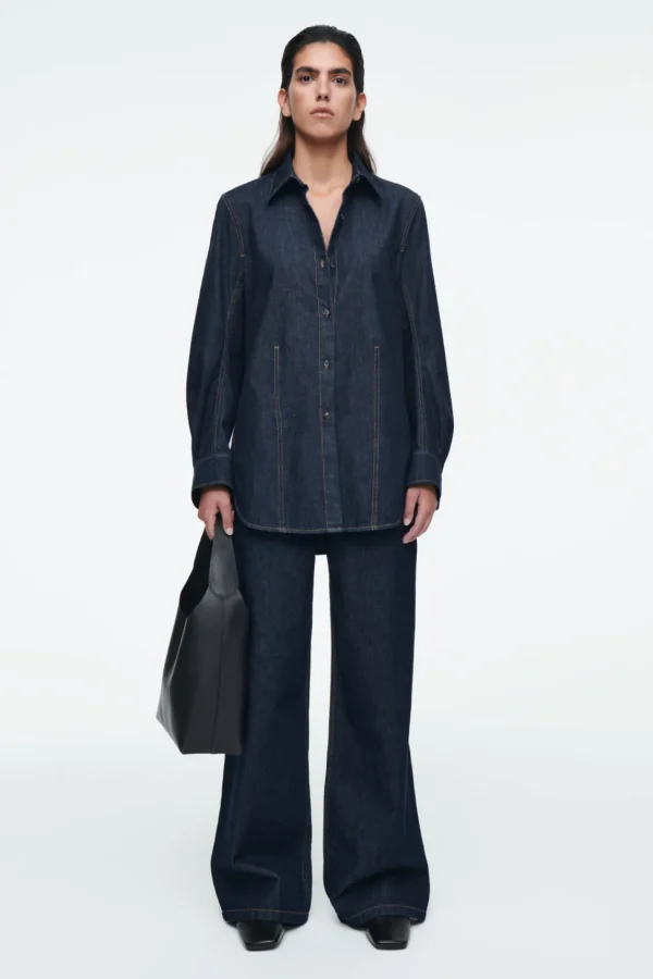 COS OVERSIZED DENIM SHIRT INDIGO Shop