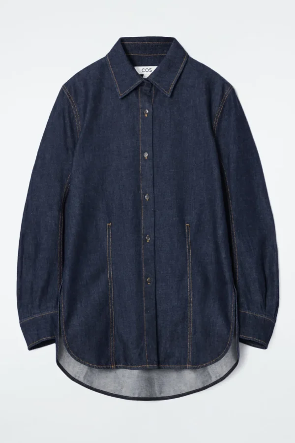 COS OVERSIZED DENIM SHIRT INDIGO Shop