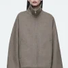 COS OVERSIZED DOUBLE-FACED WOOL JACKET MOLE Online