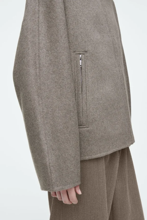 COS OVERSIZED DOUBLE-FACED WOOL JACKET MOLE Online