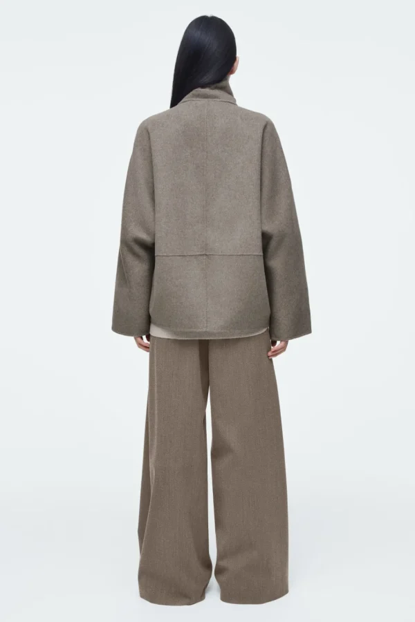 COS OVERSIZED DOUBLE-FACED WOOL JACKET MOLE Online