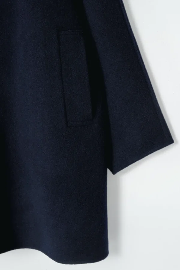 COS OVERSIZED DOUBLE-FACED WOOL COAT NAVY Cheap