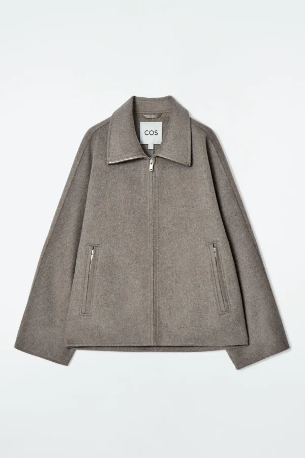 COS OVERSIZED DOUBLE-FACED WOOL JACKET MOLE Online