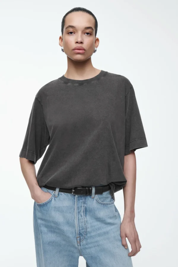 COS OVERSIZED FADED T-SHIRT BLACK Best