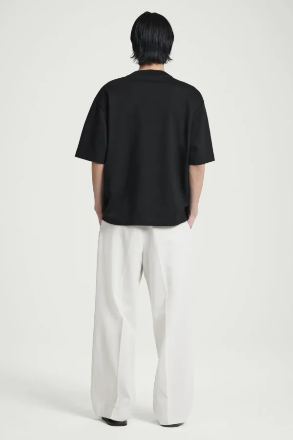 COS OVERSIZED HEAVYWEIGHT COTTON T-SHIRT BLACK Sale