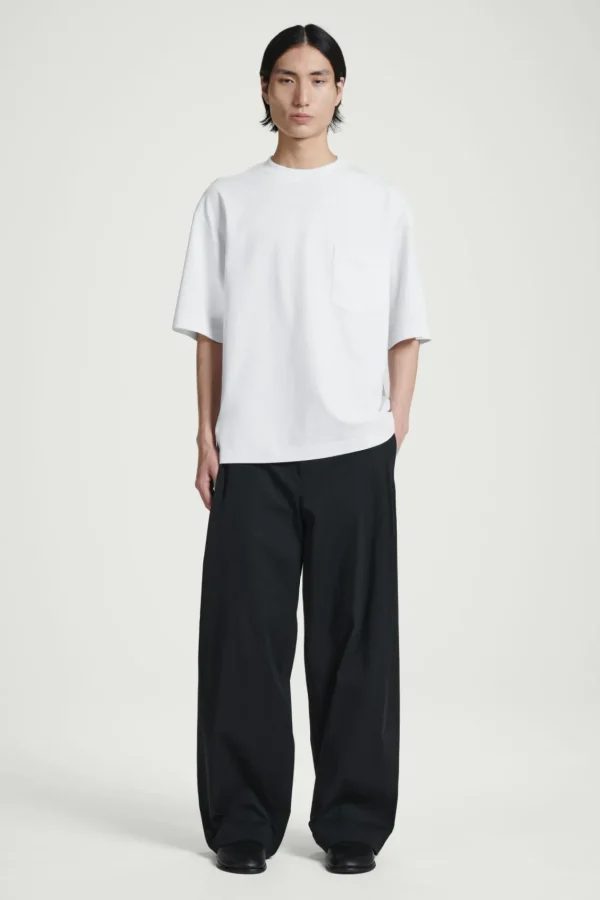 COS OVERSIZED HEAVYWEIGHT COTTON T-SHIRT WHITE Store