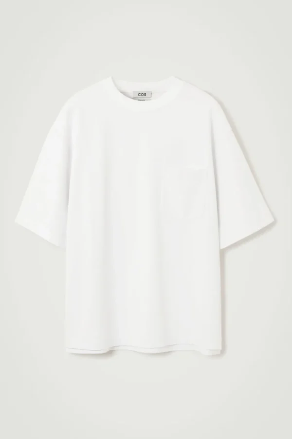 COS OVERSIZED HEAVYWEIGHT COTTON T-SHIRT WHITE Store