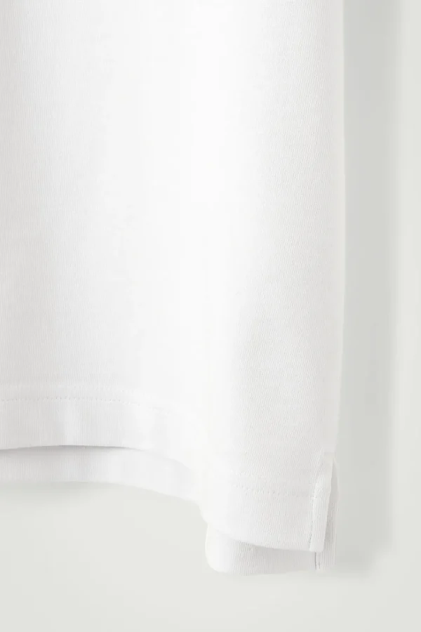 COS OVERSIZED HEAVYWEIGHT COTTON T-SHIRT WHITE Store