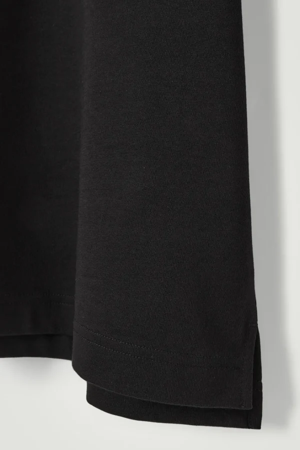 COS OVERSIZED HEAVYWEIGHT COTTON T-SHIRT BLACK Sale