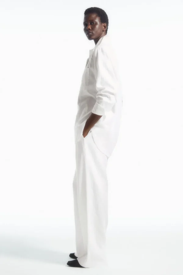 COS OVERSIZED LINEN SHIRT WHITE Store