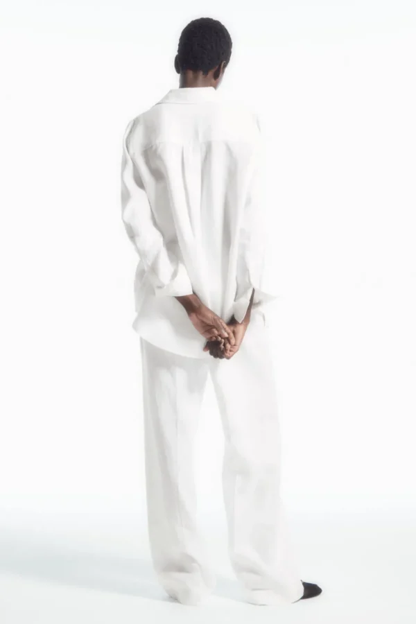 COS OVERSIZED LINEN SHIRT WHITE Store