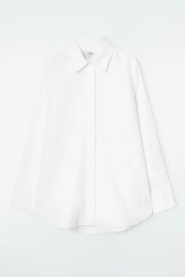 COS OVERSIZED LINEN SHIRT WHITE Store