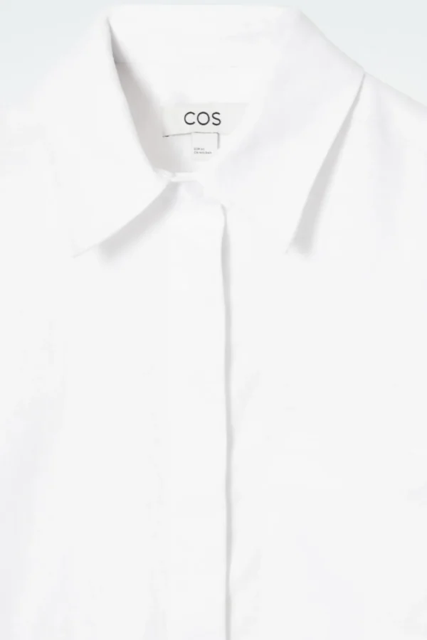 COS OVERSIZED LINEN SHIRT WHITE Store