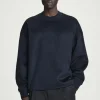 COS OVERSIZED MERINO-WOOL JERSEY SWEATER NAVY Best Sale